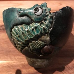 Seahorse Pottery Bowl